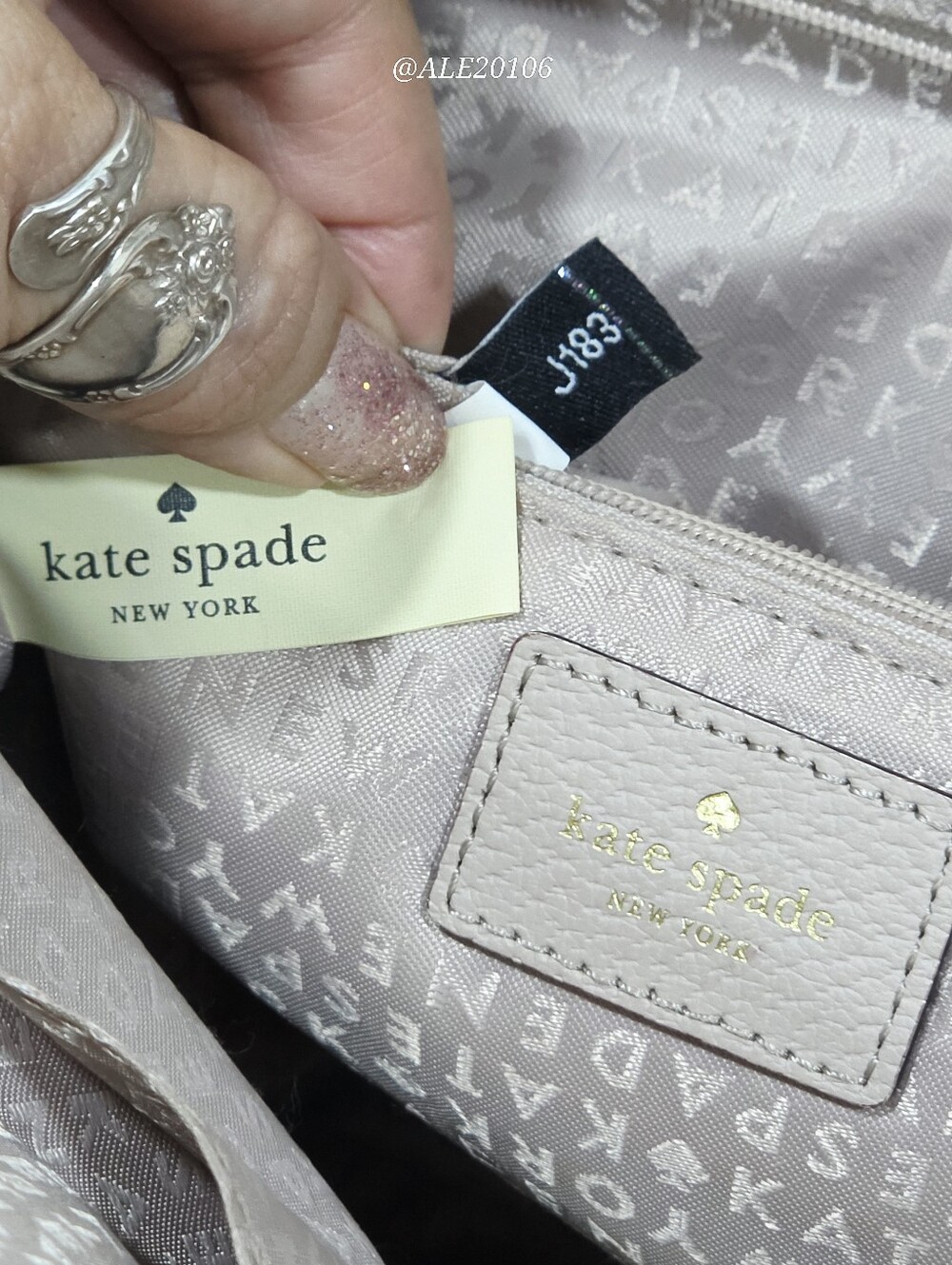 Kate Spade Nude Beige Blush Leather Satchel Crossbody Bag - Picture 11 of 17